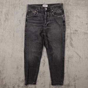 Agolde jeans Jamie straight‎ crop women's 25 vintage black